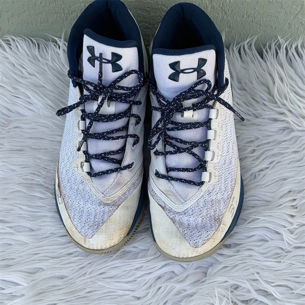 Under Armour Curry 3 SC30 Men's Basketball Shoes White/Navy Size 10